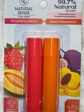 💋 Natural Sense Plant-Based 99.7% Natural Lip Balm Duo 💋